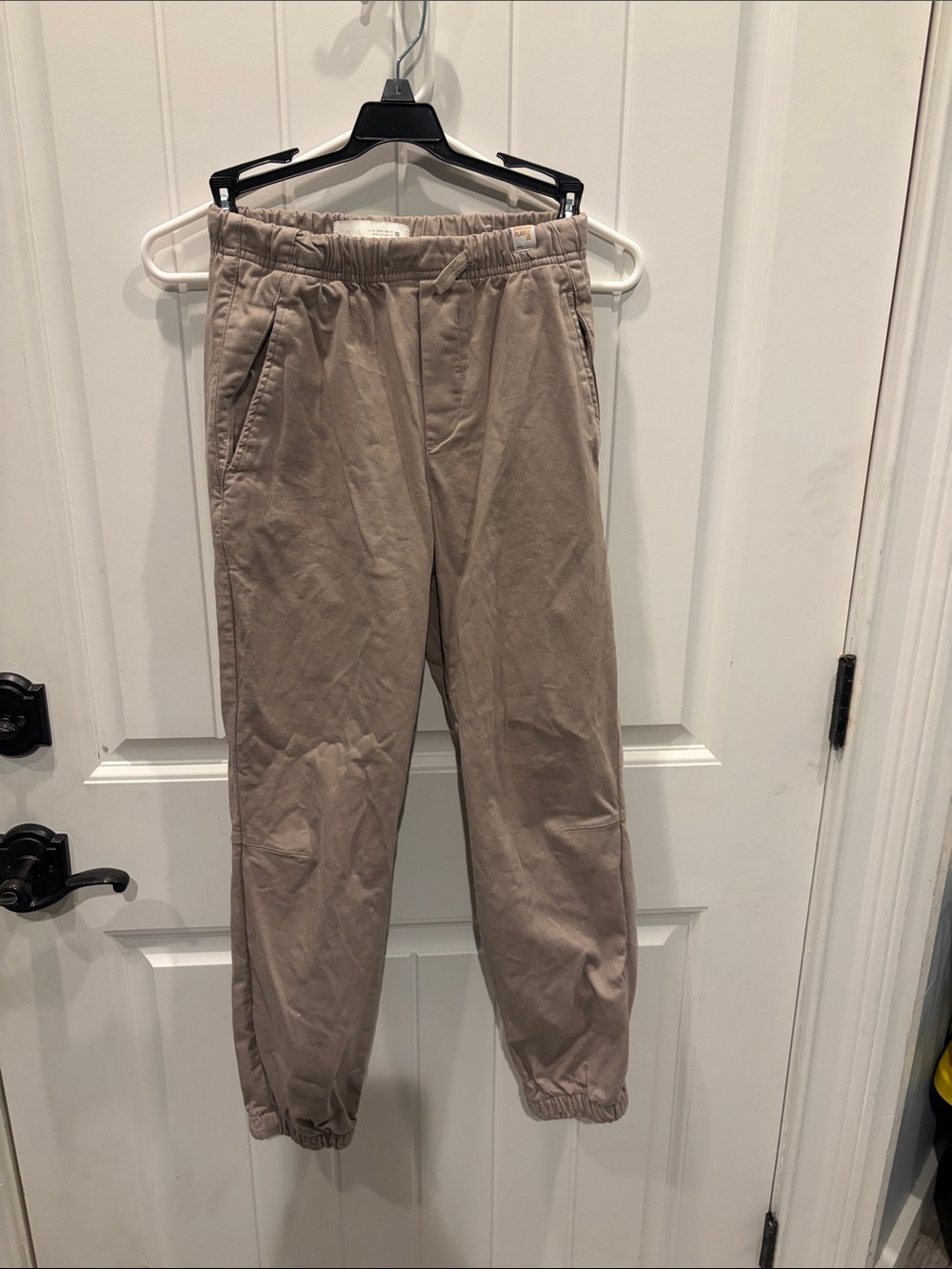 Boy's Casual Elastic-Waist Khaki Jogger Pants